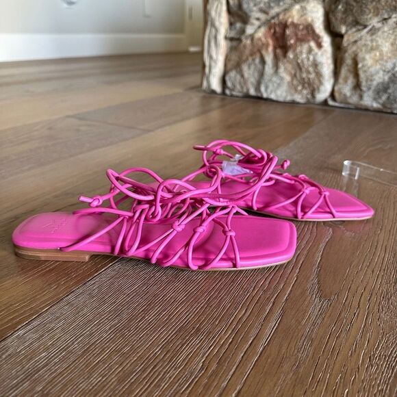 MARC FISHER  Monnie Ankle Wrap Sandal In Pink - Picture 6 of 10